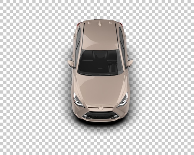 Ilustración de renderización 3D de automóviles realistas aislados en el fondo