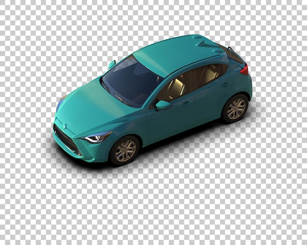 Ilustración de renderización 3D de automóviles realistas aislados en el fondo
