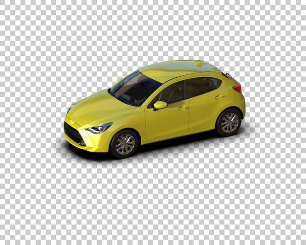 Ilustración de renderización 3D de automóviles realistas aislados en el fondo