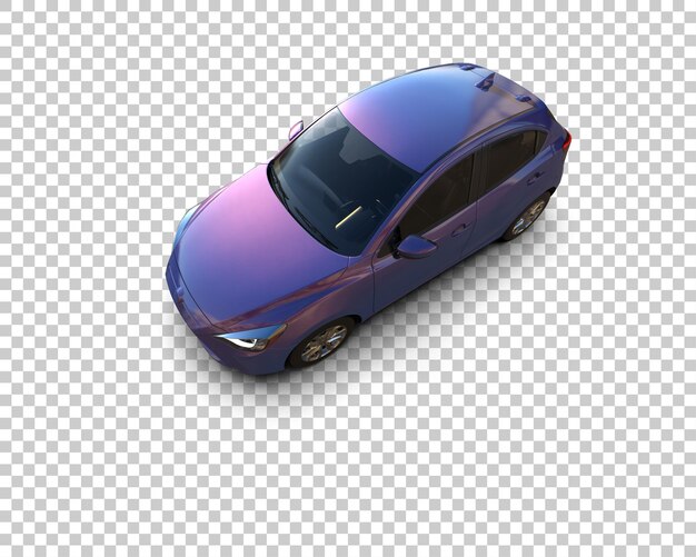Ilustración de renderización 3D de automóviles realistas aislados en el fondo
