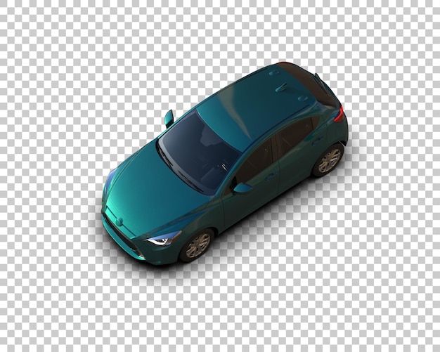Ilustración de renderización 3D de automóviles realistas aislados en el fondo