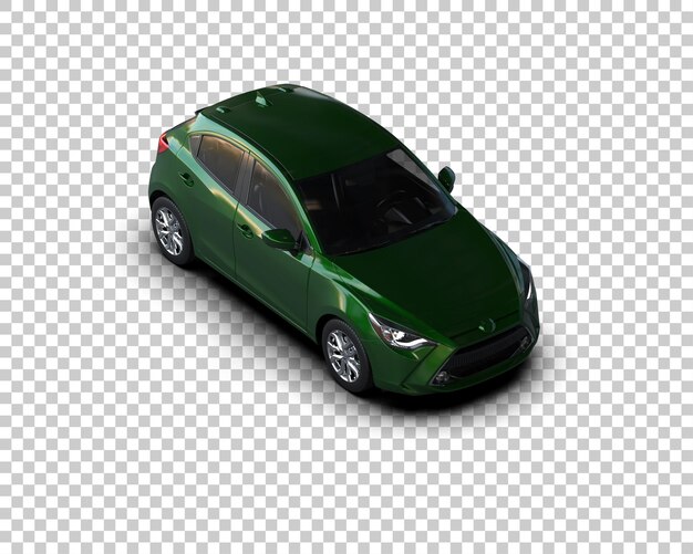 Ilustración de renderización 3D de automóviles realistas aislados en el fondo