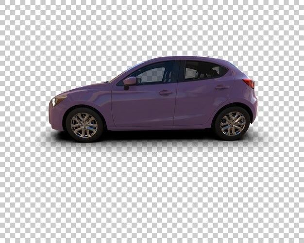 Ilustración de renderización 3D de automóviles realistas aislados en el fondo