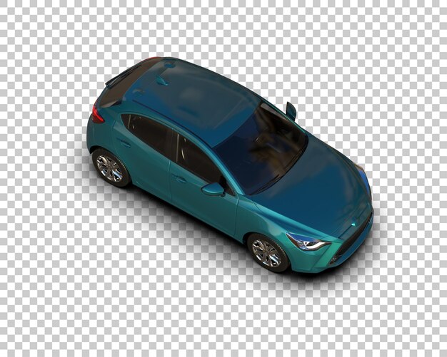 Ilustración de renderización 3D de automóviles realistas aislados en el fondo