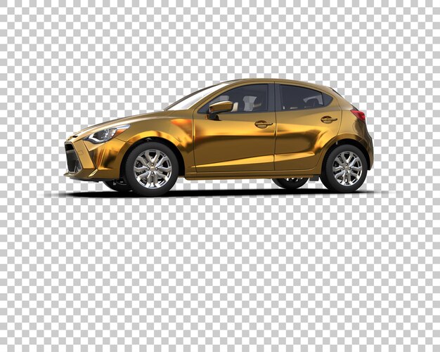 Ilustración de renderización 3D de automóviles realistas aislados en el fondo