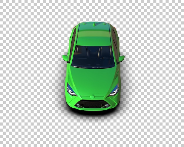 Ilustración de renderización 3D de automóviles realistas aislados en el fondo