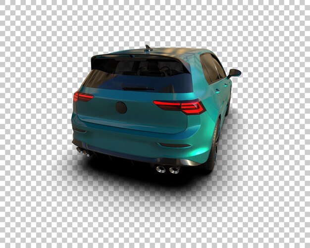 Ilustración de renderización 3D de automóviles realistas aislados en el fondo