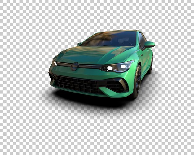 Ilustración de renderización 3D de automóviles realistas aislados en el fondo
