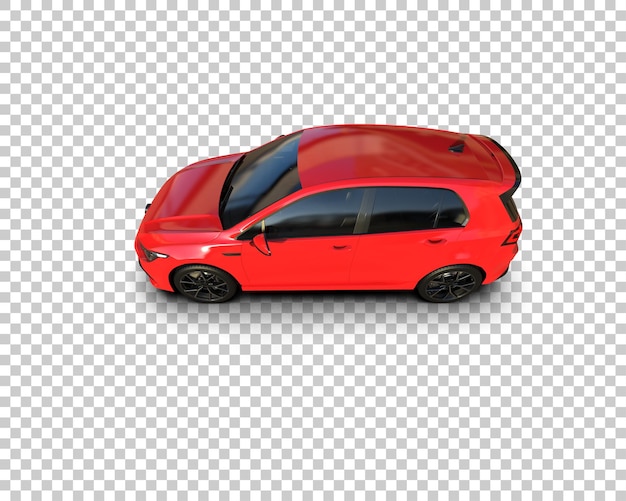 Ilustración de renderización 3D de automóviles realistas aislados en el fondo