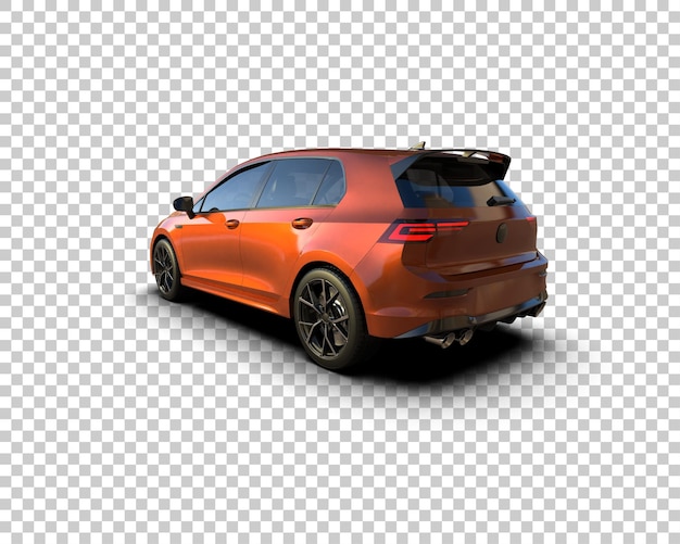 Ilustración de renderización 3D de automóviles realistas aislados en el fondo