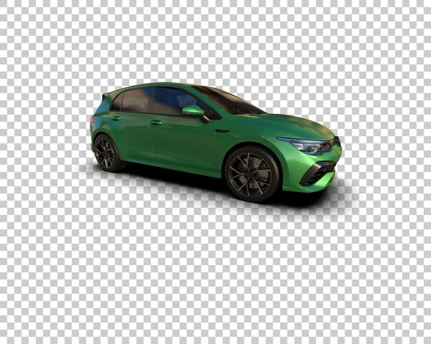 Ilustración de renderización 3D de automóviles realistas aislados en el fondo