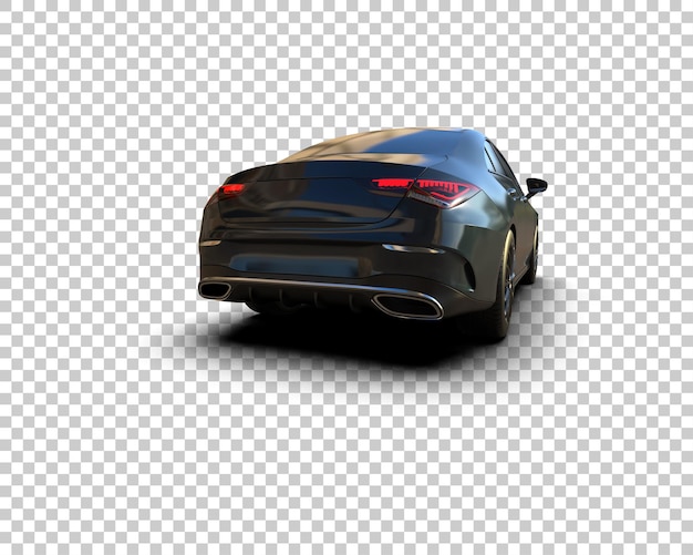 Ilustración de renderización 3D de automóviles realistas aislados en el fondo