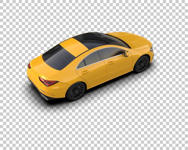 Ilustración de renderización 3D de automóviles realistas aislados en el fondo
