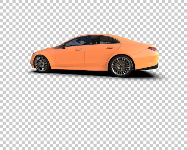Ilustración de renderización 3D de automóviles realistas aislados en el fondo