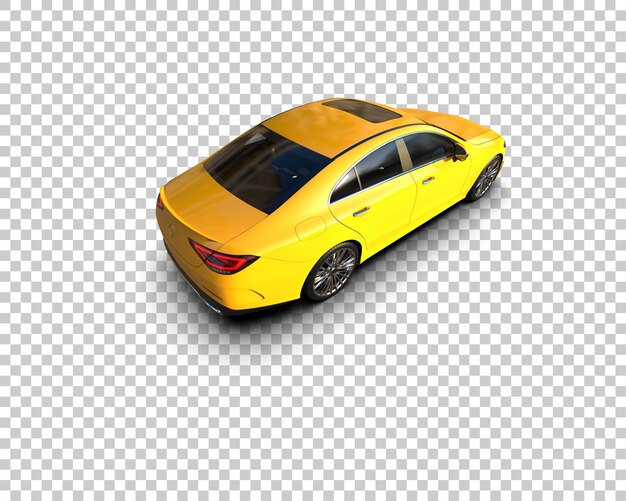 Ilustración de renderización 3D de automóviles realistas aislados en el fondo