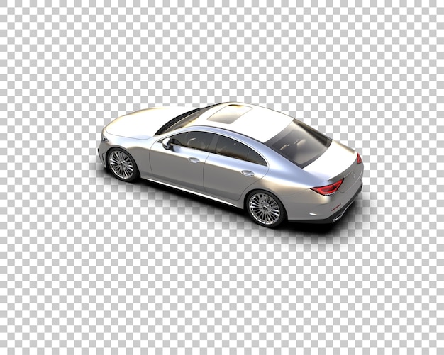 Ilustración de renderización 3D de automóviles realistas aislados en el fondo