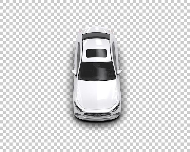 Ilustración de renderización 3D de automóviles realistas aislados en el fondo