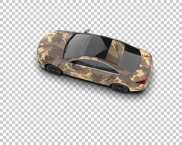 Ilustración de renderización 3D de automóviles realistas aislados en el fondo