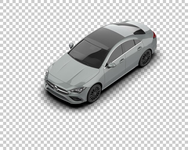 Ilustración de renderización 3D de automóviles realistas aislados en el fondo