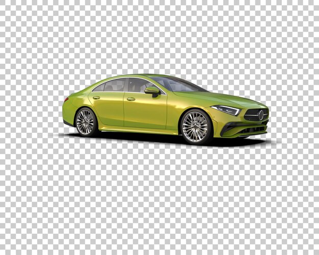 Ilustración de renderización 3D de automóviles realistas aislados en el fondo