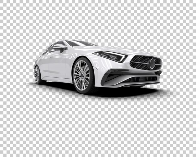 Ilustración de renderización 3D de automóviles realistas aislados en el fondo