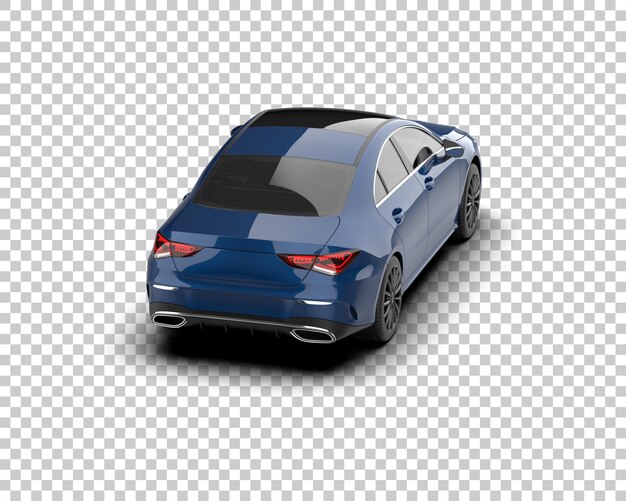 Ilustración de renderización 3D de automóviles realistas aislados en el fondo