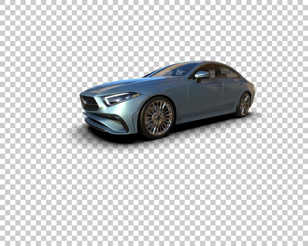 Ilustración de renderización 3D de automóviles realistas aislados en el fondo