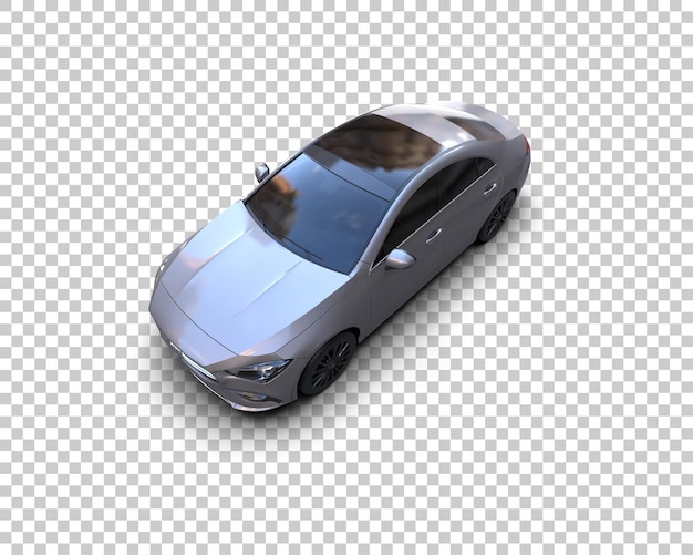 Ilustración de renderización 3D de automóviles realistas aislados en el fondo