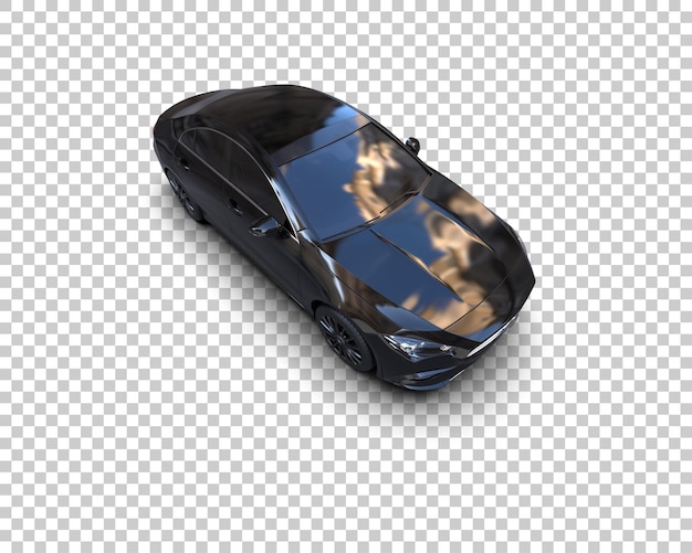 Ilustración de renderización 3D de automóviles realistas aislados en el fondo