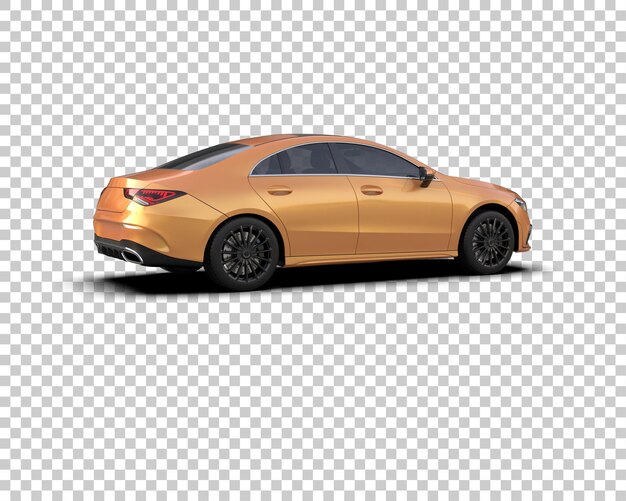 Ilustración de renderización 3D de automóviles realistas aislados en el fondo