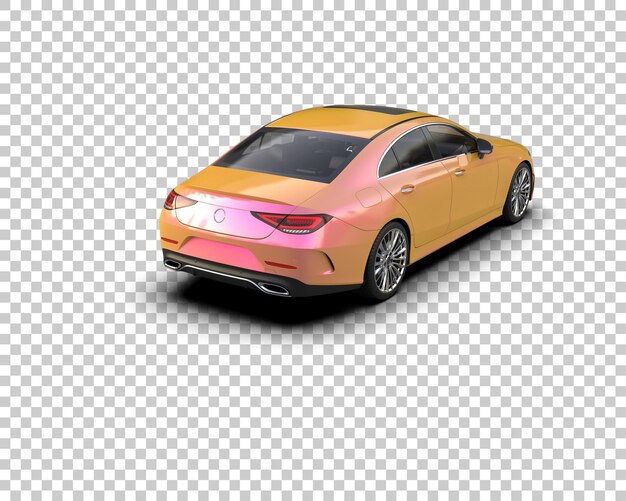 Ilustración de renderización 3D de automóviles realistas aislados en el fondo