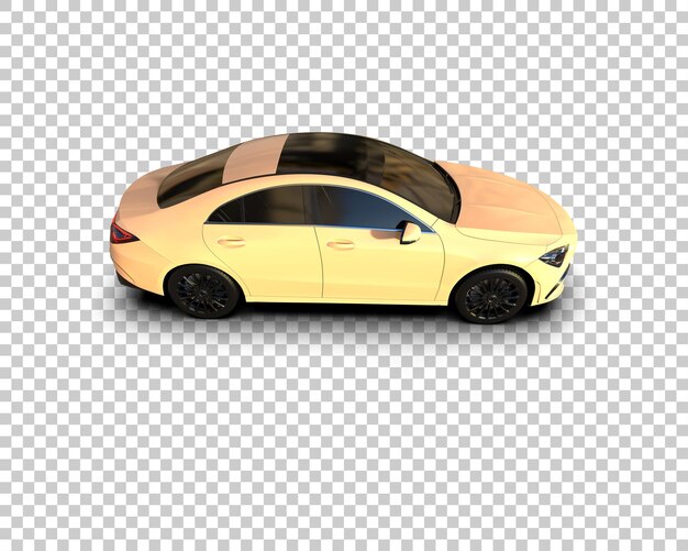 Ilustración de renderización 3D de automóviles realistas aislados en el fondo