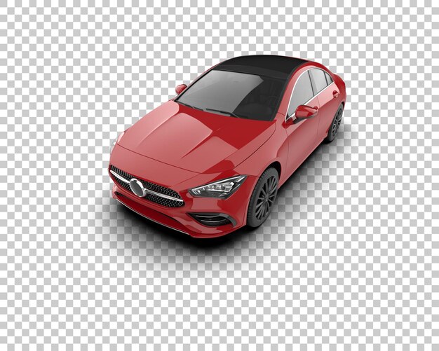 Ilustración de renderización 3D de automóviles realistas aislados en el fondo