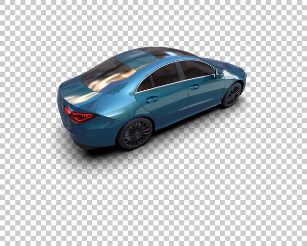 Ilustración de renderización 3D de automóviles realistas aislados en el fondo