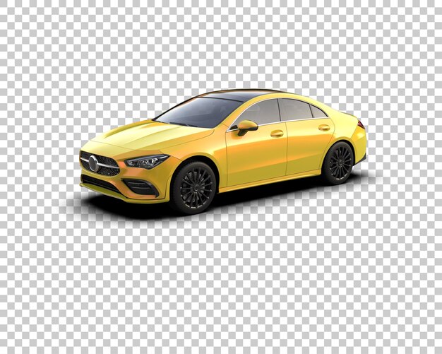 Ilustración de renderización 3D de automóviles realistas aislados en el fondo