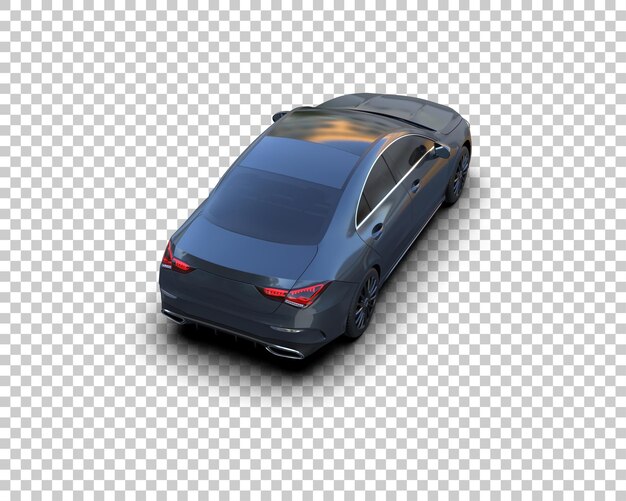 Ilustración de renderización 3D de automóviles realistas aislados en el fondo
