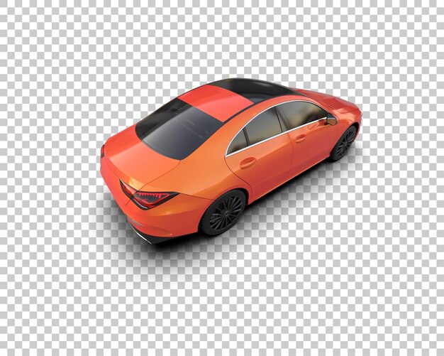 Ilustración de renderización 3D de automóviles realistas aislados en el fondo