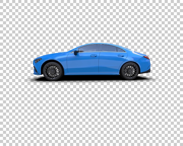 Ilustración de renderización 3D de automóviles realistas aislados en el fondo