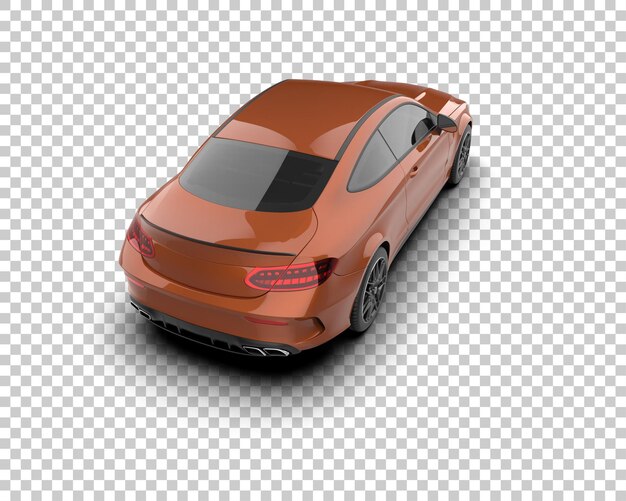 Ilustración de renderización 3D de automóviles realistas aislados en el fondo