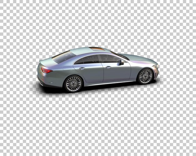Ilustración de renderización 3D de automóviles realistas aislados en el fondo