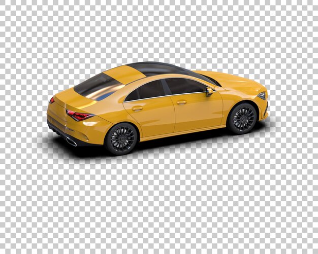 Ilustración de renderización 3D de automóviles realistas aislados en el fondo
