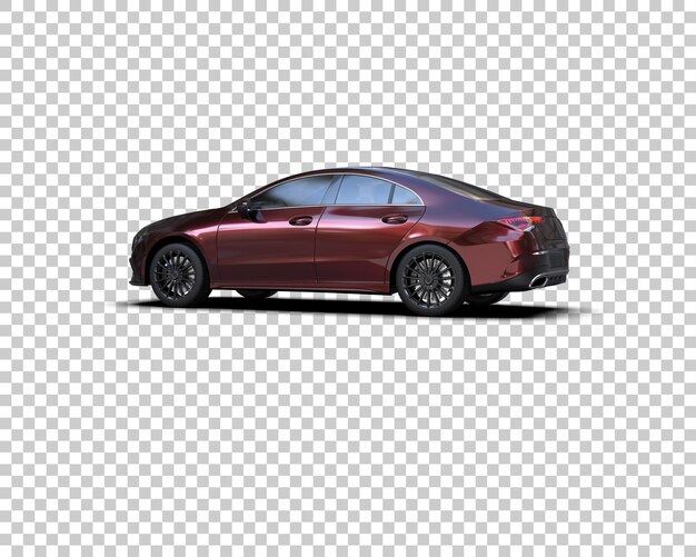 Ilustración de renderización 3D de automóviles realistas aislados en el fondo