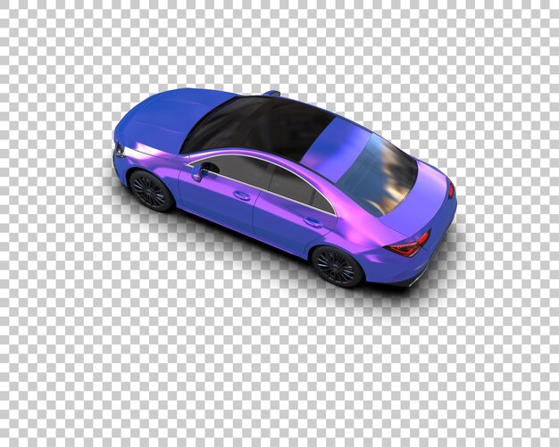 Ilustración de renderización 3D de automóviles realistas aislados en el fondo