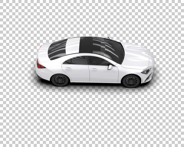 Ilustración de renderización 3D de automóviles realistas aislados en el fondo