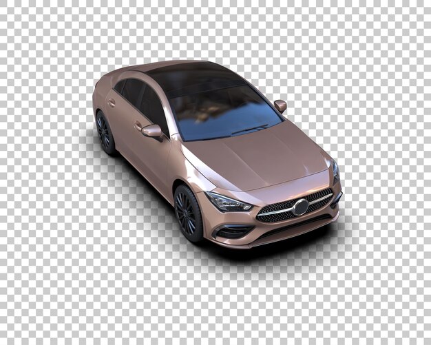 Ilustración de renderización 3D de automóviles realistas aislados en el fondo