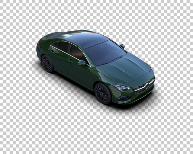 Ilustración de renderización 3D de automóviles realistas aislados en el fondo