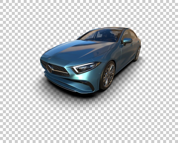 Ilustración de renderización 3D de automóviles realistas aislados en el fondo
