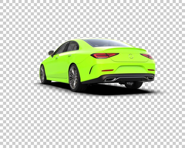 Ilustración de renderización 3D de automóviles realistas aislados en el fondo