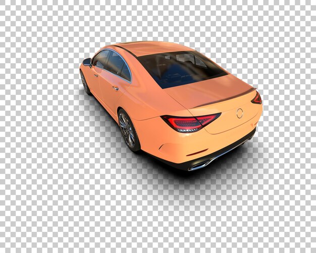 Ilustración de renderización 3D de automóviles realistas aislados en el fondo