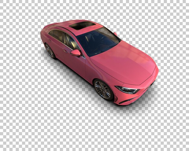 Ilustración de renderización 3D de automóviles realistas aislados en el fondo